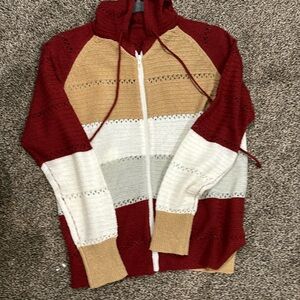 Knitted hooded sweater
